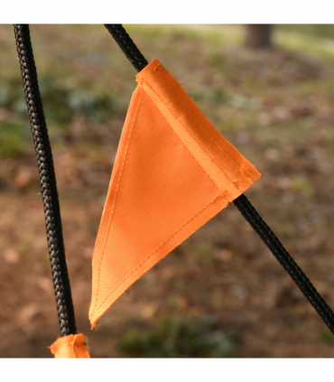Saucer Tree Swing Metal Tube Adjustable Rope Garden Blue Green Orange