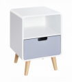 Scandinavian Nordic Style Bedside Table End Nightstand Lamp Desk With Drawer