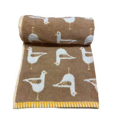 Seagull Turkish Cotton jacquard Bath Sheet Beige