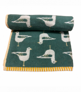 Seagull Turkish Cotton jacquard Bath Sheet Green