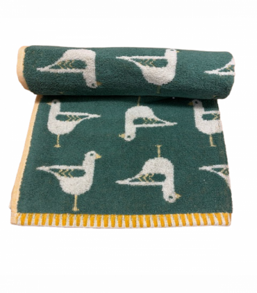 Seagull Turkish Cotton jacquard Bath Sheet Green