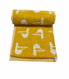 Seagull Turkish Cotton jacquard Bath Sheet Ochre