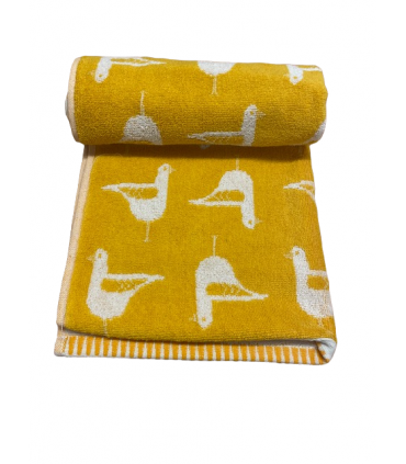 Seagull Turkish Cotton jacquard Bath towel Ochre