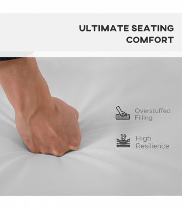 Seat Cushion Pads for Rattan Furniture, 3 PCs Garden Furniture Cushions, Grey