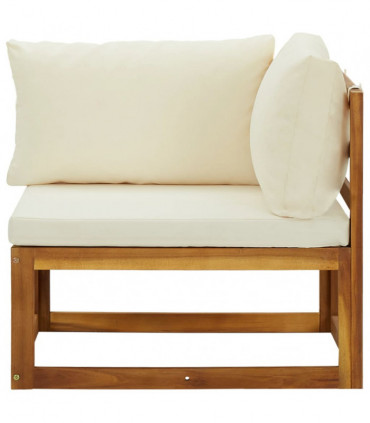 vidaXL Sectional Corner Sofas 2 pcs with Cushions Solid Wood Acacia