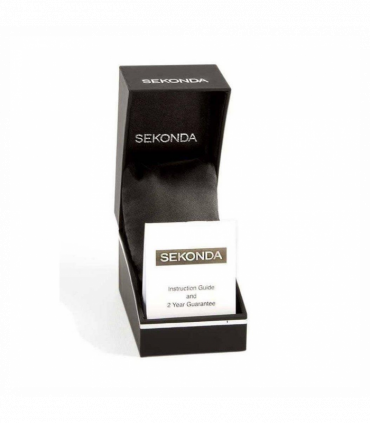 Sekonda Mens Basic Round White Dial Black Leather Strap Watch 3134