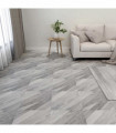 Self-adhesive Flooring Planks 55 pcs PVC 5.11 m² Grey Striped