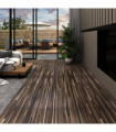 vidaXL Self-adhesive PVC Flooring Planks 5.21 m? 2 mm Striped Brown