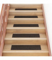 vidaXL Self-adhesive Stair Mats Rectangular 15 pcs 76x20 cm Dark Brown