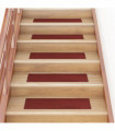 vidaXL Self-adhesive Stair Mats Rectangular 15 pcs 76x20 cm Red
