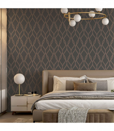 Sequin Trellis Charcoal/Rose Gold sw12