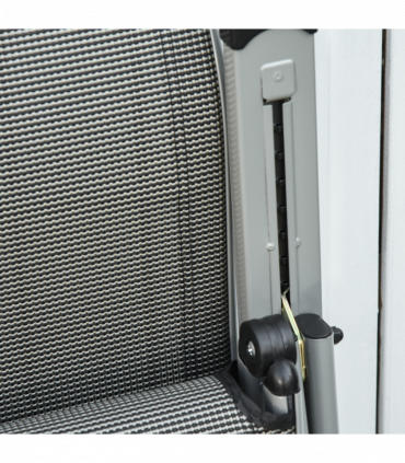 Set Of 2 Outdoor Sun Recliner Loungers with Adjustable Footrest, Grey