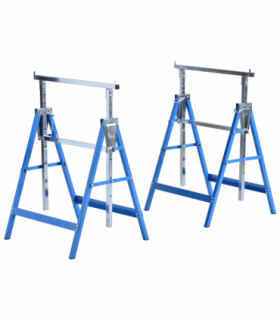 Set Of 2 Steel Adjustable Saw Horses Telescopic Builders Trestle/Bench