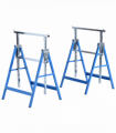 Set Of 2 Steel Adjustable Saw Horses Telescopic Builders Trestle/Bench