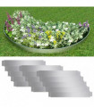 Set of 15 Flexible Lawn Fence Galvanised Steel 100 x 14 cm