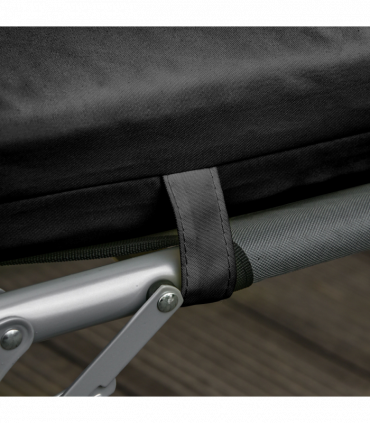 Set of 2 Lounger Cushions Deep Seat Patio Cushions with Ties Black