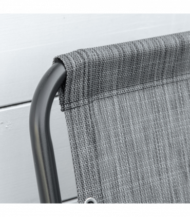 Set of 2 Patio Folding Dining Chair Set Garden Outdoor Grey