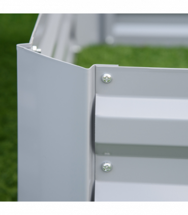 Set of 2 Raised Garden Bed, Galvanized Steel Frame 1m x 1m x 0.3m