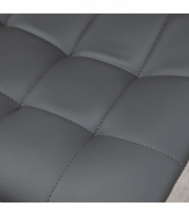 Set of 2, Adjustable Breakfast Dining Stools Swivel and Footrest, Grey