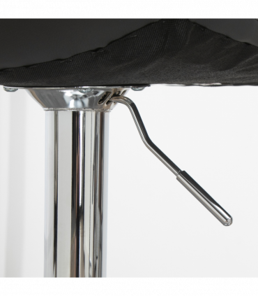 Set of 2, Adjustable Breakfast Dining Stools Swivel and Footrest, Grey