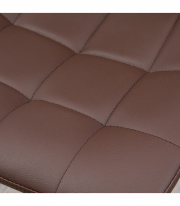 Set of 2, Adjustable Stools  Swivel and Footrest for Home Pub Area, Brown