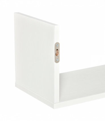 Set of 3 Wooden Floating Shelves Wall Mount CD DVD Display White HOMCOM