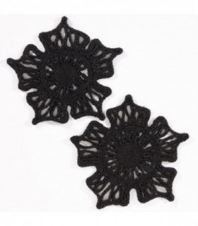 Severn Jute Star 36x36cm Black Set of 2 Placemats