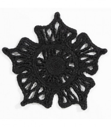 Severn Jute Star 36x36cm Black Set of 2 Placemats