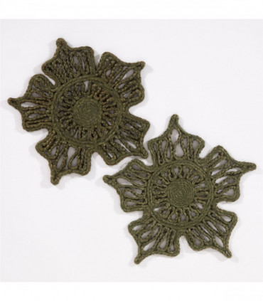 Severn Jute Star 36x36cm Olive Set of 2 Placemats