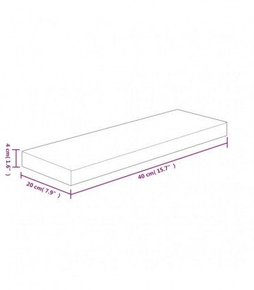 Shelf Board 40x20x4 cm Untreated Solid Wood Oak