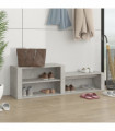 Shoe Cabinet Concrete Grey 150x35x45 cm Engineered Wood