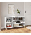 Shoe Cabinet High Gloss White 102x36x60 cm Engineered Wood