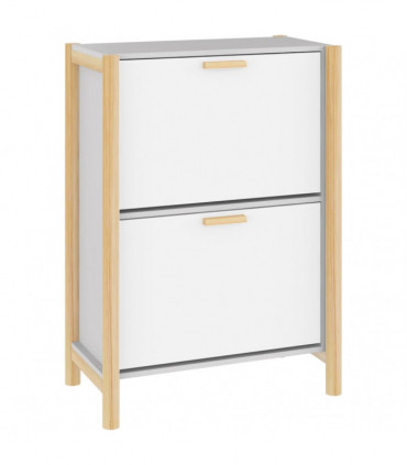 Shoe Cabinet White 57.5x33x80 cm Engineered Wood