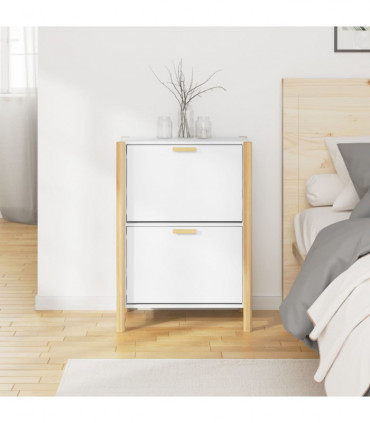 Shoe Cabinet White 57.5x33x80 cm Engineered Wood
