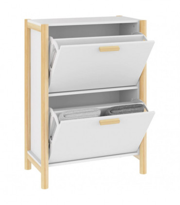 Shoe Cabinet White 57.5x33x80 cm Engineered Wood