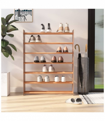 Shoe Rack Brown 90x24x117 cm Engineered Wood