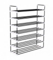 Shoe Rack with 7 Shelves Metal and Plastic Black