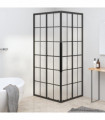 Shower Cabin Frosted ESG 80x70x180 cm Black