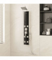 Shower Panel Unit Glass 18x45.5x130 cm Black