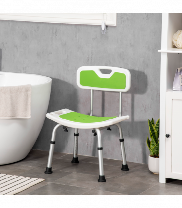 Shower Stool for the Elderly and Disabled, Adjustable Shower Stool HOMCOM