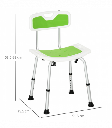 Shower Stool for the Elderly and Disabled, Adjustable Shower Stool HOMCOM