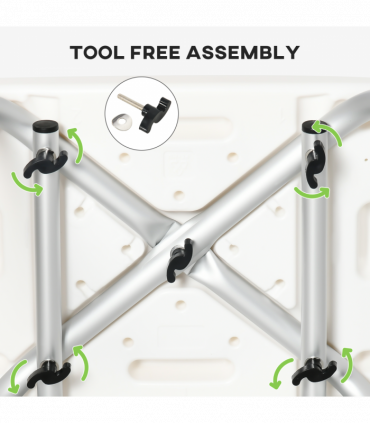 Shower Stool for the Elderly and Disabled, Adjustable Shower Stool HOMCOM