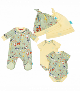 Showman Baby Green & Yellow 5 Piece Set