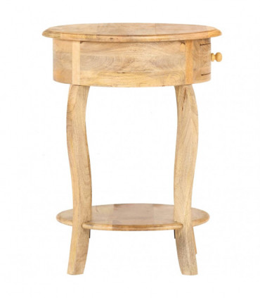Side Table 37x37x61 cm Solid Mango Wood