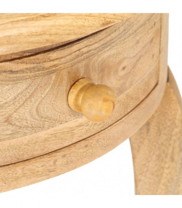 Side Table 37x37x61 cm Solid Mango Wood