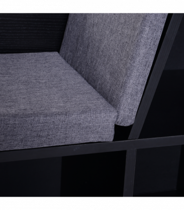 Sideboard Bookcase Storage Reading Seat w/Cushion Unit Kids Children Black