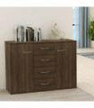 Sideboard Brown Oak 88x30x65 cm Engineered Wood