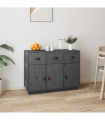 Sideboard Grey 100x40x75 cm Solid Wood Pine
