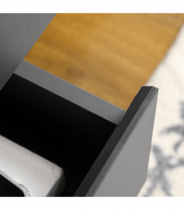 Sideboard Kitchen Cupboard w/ Adjustable Shelves, Double Doors Dark Grey