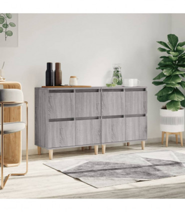 vidaXL Sideboards 2 pcs Grey Sonoma 60x35x70 cm Engineered Wood